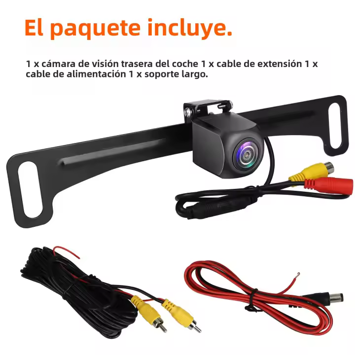 Cámara De Retrovisora Para Coche HD 170° Visión Nocturna Impermeable Grabadora De Vista Trasera Instalación De Retroiluminado - 1