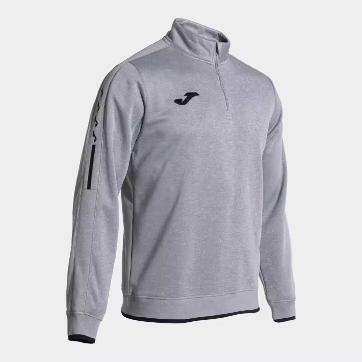 Sudadera Básica Entrenamiento Hombre Joma Olimpiada 103708 Gris Melange Negro 251 Confortable - 1