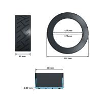 OMMVI Cubierta 10x2.50 CST para Patinete Eléctrico – Compatible con Dualtron, Kaabo, Vsett, Zero, Cecotec, Skateflash y Otros Modelos – Neumático Reforzado para Asfalto, Alta Resistencia Antideslizante, Estabilidad y Confort Mejorados para Uso Urbano - details 2
