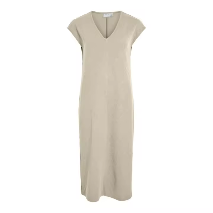 VIADORIA V-NECK CAP SLEEVE MIDI DRESS  Birch - 1