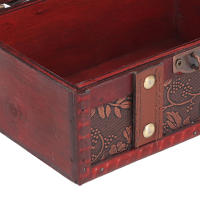 Caja De Tesoro Grande De Madera Vintage Con Cerradura Codificada Para Boda Caja De Almacenamiento Para Joyería De Escritorio - details 8