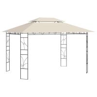 vidaXL Cenador 4x3x2,7 m 160 g/m² Parasol Pérgola Jardín Patio Toldo Color Crema,  Antracita,  Taupé y mas - details 0