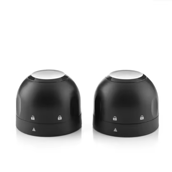 InnovaGoods® Set de tapones para botellas Champán, tapones para botellas, tapa de botella de vino reutilizables para Botellas de Cava, Prosecco, Tapón de Champán - 2uds Negro - 1