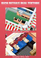Bloques De Construcción Creativos En Esquina Para Café Y Vistas De La Ciudad Modelo De Edificios Tienda De Juguetes Micro Para Niños Y Adultos - details 2