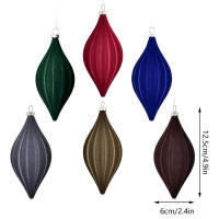 Adornos De Cono De Veludo Para Decoración De Árbol De Navidad Y Exposiciones En Tiendas Material Plástico - details 8