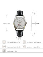 Reloj Mecánico De Mano 36MM 7120 Acero Inoxidable Impermeable Diseño Bauhaus Para Hombres Moda Y Casual Marcadores Arábigos - details 9