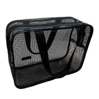 Bolsa De Baño Portátil Malla Almacenamiento De Maquillaje Y Toallitas Para Viajes Organizador Rectangular Ecológico De Nylon Y Malla - details 4