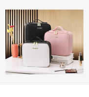 Estuche De Maquillaje Portátil Con Espejo Y Divisores Ajustables En 3 Colores Organizador Impermeable Para Cosméticos Regalo - details 6