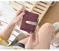 Monedero Mujer Corto Otoño Invierno Nueva Retro EU Y AM Nueva Monedero De Cuero PU Mate Moda Sencilla Conveniente - details 18