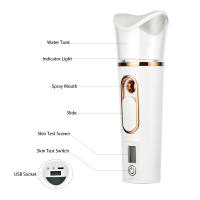 Nano Spray Facial Steamer Portátil Mini Mist Sprayer Hidratante Humidificador Para Cuidado De La Piel Con Carga USB - details 2