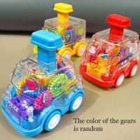 Coche De Juguete Para Bebés Con Engranajes Transparentes Y Fuerza De Arrastre Regalo De Cumpleaños Para Niños Y Niñas Coche De Plástico ABS Sin Batería Colorido - details 1