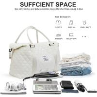 Bolsa De Viaje De Capacidad Grande Weekender Con Compartimento Para Zapatos Deportes Y Fitness Para Mujeres Bolsa De Mano - details 3