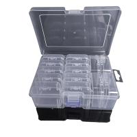 Caja De Almacenamiento Transparente Plástico Con 14 Compartimentos Para Accesorios De Pintura a Mano Herramienta Multifuncional Para DIY - details 4