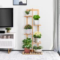 Estantería de Bambú para Plantas con 5/6/7 Niveles - Exhibición y Soporte de Macetas - Interior y Exterior - Salón, Balcón, Aire Libre - Ecológica - details 4