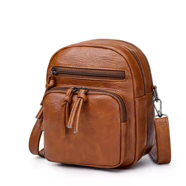 Bolso Cruzado Vintage Yogodlns Para Mujer En Cuero PU Suave Bolsa De Hombro Multifuncional Estilo Mensajero Pequeño Gran Capacidad - 1