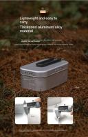 Caja De Almuerzo Calentada Portátil Campingmoon De Aluminio Duro Para Camping Y Picnics Cocina Al Aire Libre - details 2