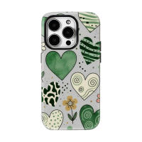 Funda De Teléfono Boho Corazones Para iPhone 17 16 15 14 13 pro Max plus Doble Capa Resistente Al Impacto Antigolpes a Prueba De Polvo Antislip - details 0