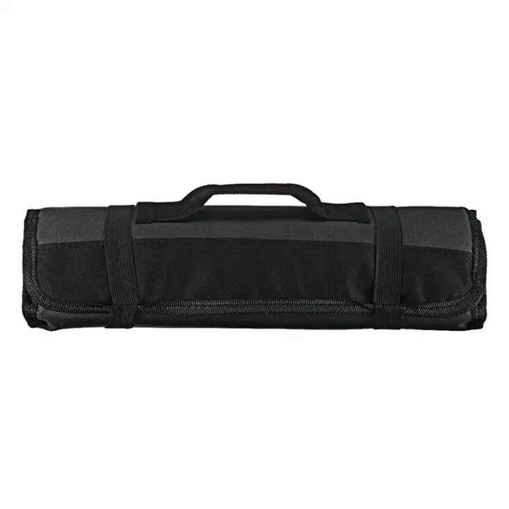 Bolsa de Chef para cubiertos profesionales, bolsa de rollo de cuchillos para Chefs, se adapta a hasta 22 cuchillos, bolsa de almacenamiento de Chef negro - 1