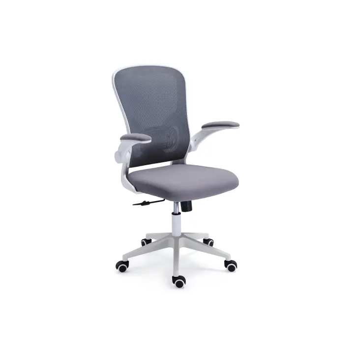 SILLA GIRATORIA LEXI RED TRANSPIRABLE GRIS / ESTRUCTURA BLANCA.  ADC MUEBLECENTER  Envío Gratuito - 1