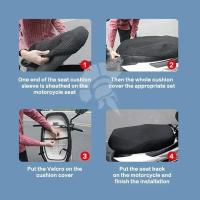 Cubierta De Asiento De Motocicleta Transpirable Verano Fresca 3D Malla Antideslizante Para Moped Moto Scooter Protección Redonda - details 3