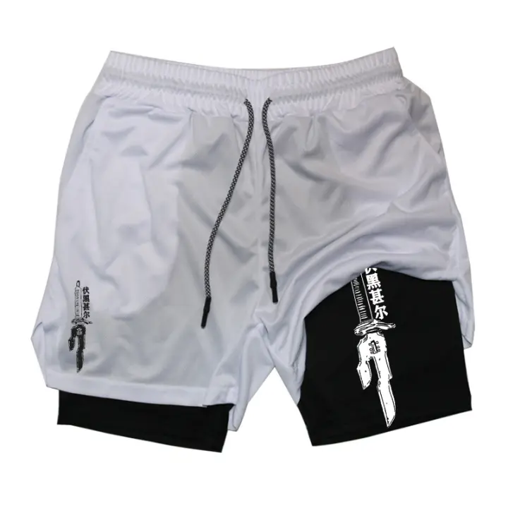Shorts De Entrenamiento Para Hombre Con Ropa Interior De Compresión Y Bolsillo Para Teléfono Loop De Toalla HooThreads - 1