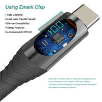 Cable USB C a C Tipo C Para Carga Rápida 100W Con Pantalla Digital 7A Compatible Con HUAWEI Xiaomi Macbook iPad Cable De Datos - details 4