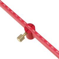 Regla De Dibujo Ajustable De 300mm Compás De Aluminio Localizador De Centro Calibrador De Línea Y Circunferencia Para Carpintería - details 8
