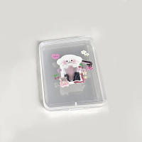 Caja De Almacenamiento Transparente De Plástico INS Para Tarjetas Fotocards Organizador De Escritorio Caja De Classificación Para Suministros Escolares Y Oficina - details 1