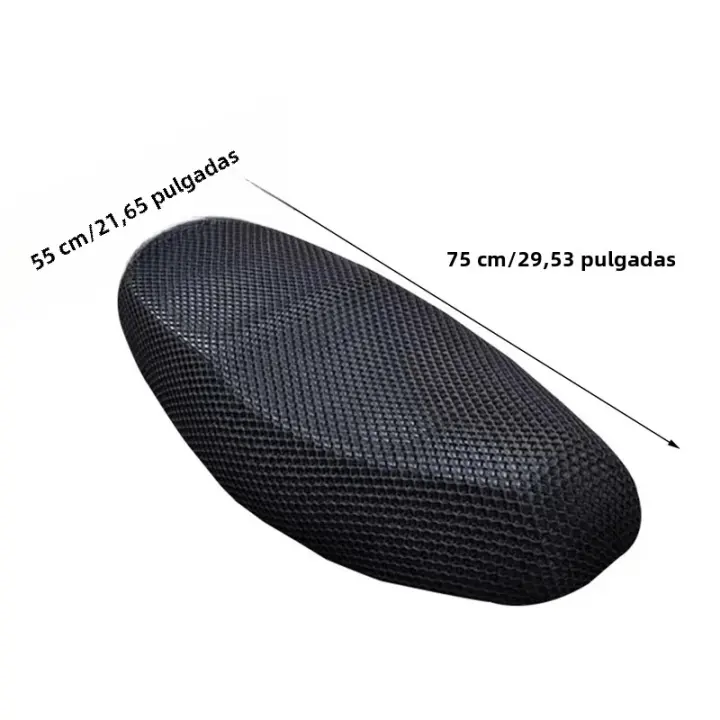 Cubierta De Asiento De Motocicleta 3D Transpirable Con Malla Protectora Aislante De Calor Almohadilla Antideslizante Absorción De Choques Y Protección Solar - 1