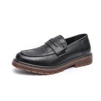 Nuevos Loafers Para Hombre En Cuero Patentado Con Patrón De Piedra Zapatos De Boda Y Casual Con Punta Redonda Cierre SLIP-ON - details 3