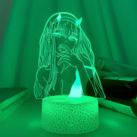 Lámpara 3D De Noche LED Zero Two Para Decoración De Dormitorio Luz Anime Waifu Regalo Darling in the Franxx Lámpara De Sapphire - details 13