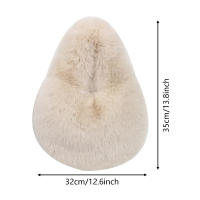 Elegante Bolso De Noche Para Mujer En Color Blanco Falso Peluche Suave Y Compacto Con Cierre De Cremallera Lining De Poliéster Perfecto Para Eventos Formales - details 4
