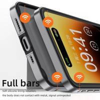 Estuche Protector De Aleación De Aluminio Para iPhone 16 12 13 14 plus 15 16 pro Max Bumper Ligero Compatible Con Apple Transparente - details 3