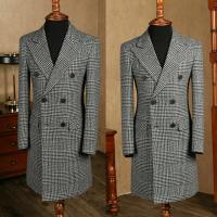 Chaleco Houndstooth Para Hombre Doble Filo Con Botones Traje Formal De Boda Tuxedos De Negocios Conjunto De Vestido Para Bodas Y Promesas - details 2