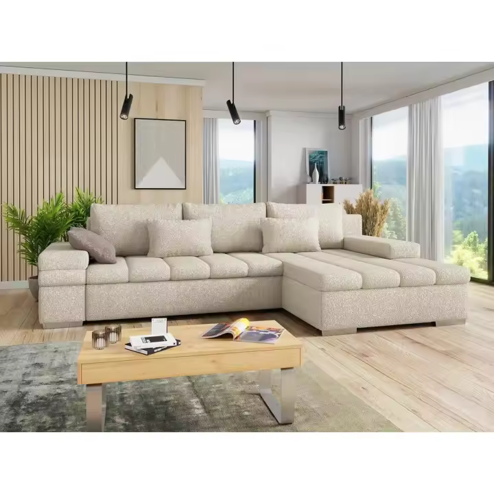 Sofá rinconero Comfivo 169 , Muebles.es, Caja de ropa de cama, Función de descanso, 310 x 83 x 175cm - 1