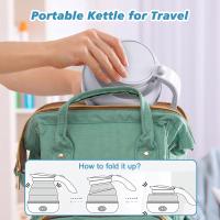 Foldable Electric Kettle,Mini Travel Kettle,Portable Coffee Kettle with Separable Power Cord for Outdoor Hiking Camping - details 1