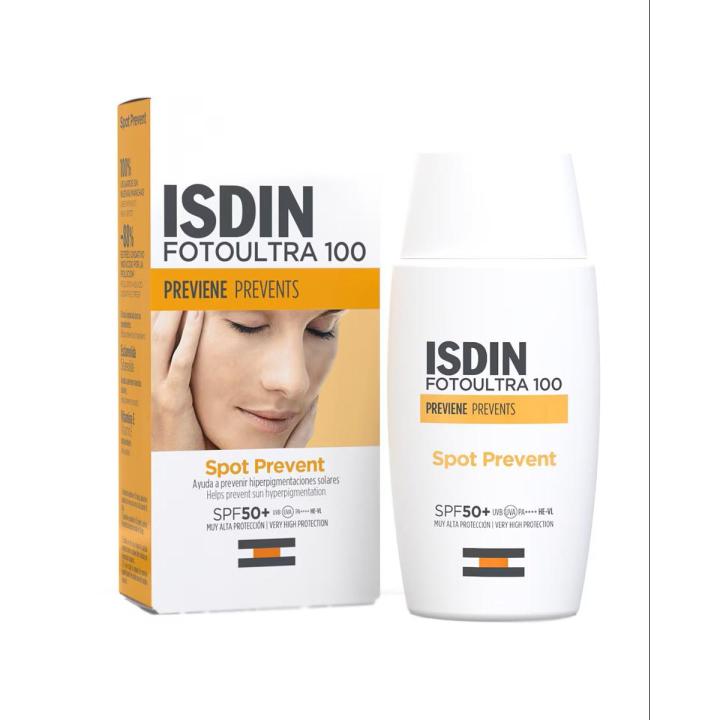 ISDIN Fotoprotector FotoUltra 100 Fusion Fluid Spot Prevent SPF50+ 50 ml — oferta en Miravia