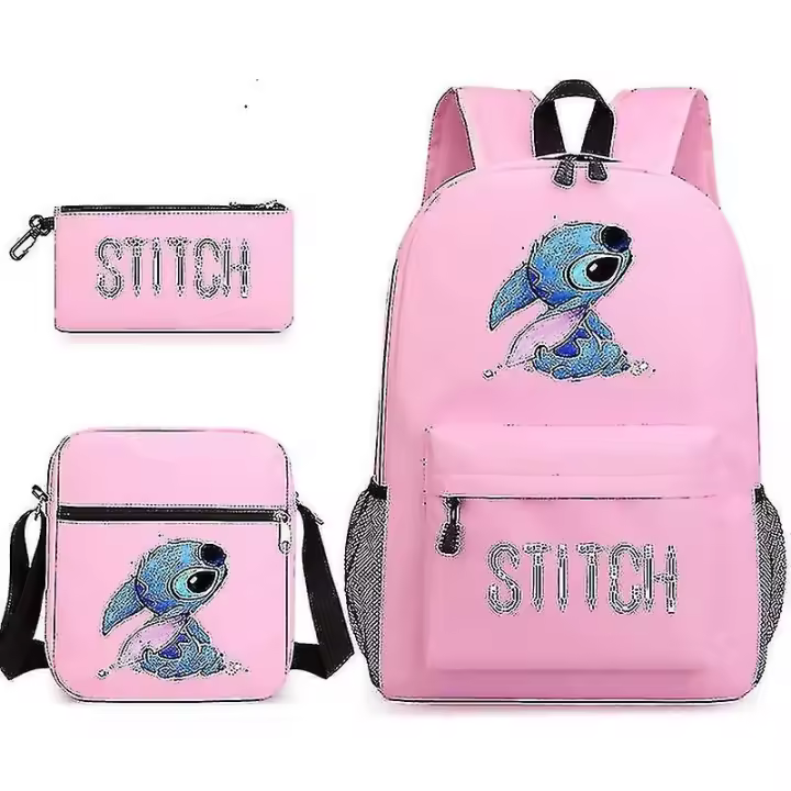 Lilo Stitch mochara de Tres piezas conjunto Bolsa de Escuela Niños para Niño Niña Gift_y - 1