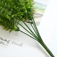 Planta Artificial DIY Con 7 Ramas Y 49 Hojas De Plástico Verde Falso Para Decoración De Navidad En Casa Y Mesas - details 4