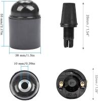 Portalámparas de baquelita vintage Ee27, portalámparas E27, portalámparas E27 para iluminación colgante, iluminación de cafetería, Decoración Retro de bombillas colgantes, cafetería, Cocina, 8 piezas - details 0