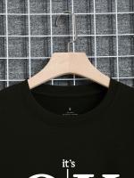 Camiseta Casual Para Hombre Con Estampado Gráfico Ok Conciso Manga Corta Cuello Redondo T-Shirts De Algodón Para Verano - details 14