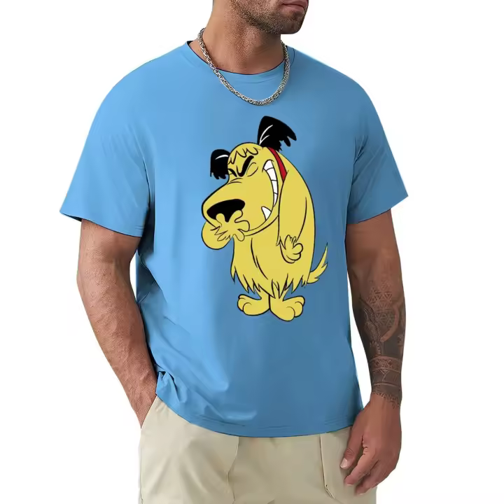 Camiseta De Perro Riendo Muy Divertida Harajuku Manga Corta 100% Algodón Estampado Camiseta Casual Para Hombres - 1