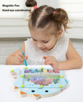 Juego Educativo De Madera Montessori Con Laberinto De Colores Y Bolas Magnéticas Tablero De Dibujo Actividades De Aprendizaje Temprano Para Niños De 3-6 Años - details 1