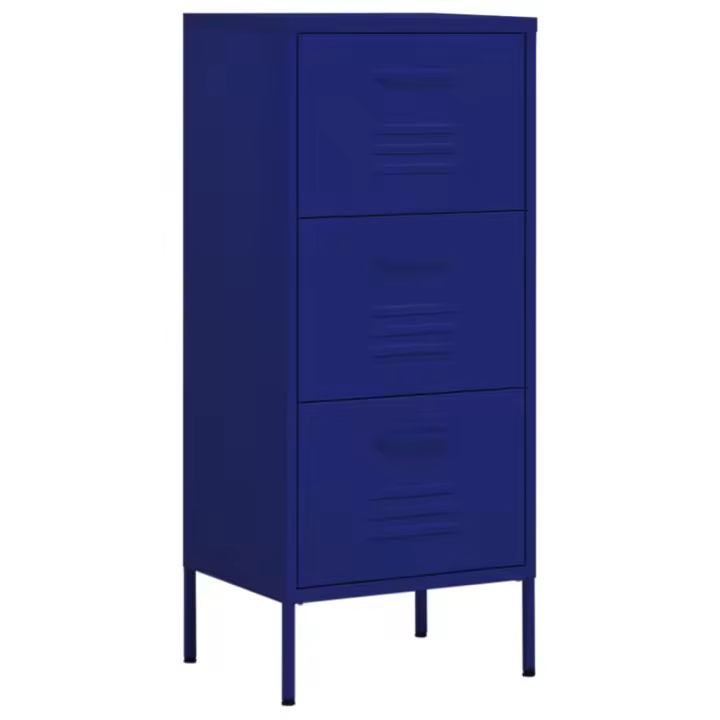 Armario de almacenamiento acero azul marino 42,5x35x101,5 cm - 1