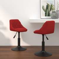 vidaXL Sillas de comedor giratorias 2 uds de terciopelo en color Gris claro/Rojo vino tinto/Azul y más | cómodas modernas ergonómicas para comedor cocina salón hogar - details 1