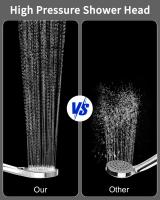 Ducha de alta presión, Ducha Grande (diámetro 130mm), Ducha de mano con 3 Modos de Chorro, Ducha con flexo de 1,5 M - details 1