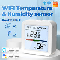 Sensor De Temperatura Y Humedad WIFI Interior Con Pantalla LCD Iluminada Soporte Alexa Google Tuya Smart Higrómetro Termómetro - details 2