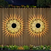 2-Pack Lámparas Solares De Paeonia Para Exterior Decoración De Jardín Diseño Hueco Luz De Hierro Para Patio Fiesta Regalo - details 5