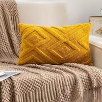 Funda De Cojín De Piel Sintética Bohemia Amarilla Suave Y Lavable Para Decoración Del Sofá Y Couch Cubierta De Algodón Y Poliéster - details 3