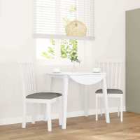 vidaXL Sillas de comedor con cojines 2uds madera maciza caucho en color Blanco y marrón/Natural y crema/Blanco y más | cómodas modernas ergonómicas para comedor cocina salón hogar - details 3